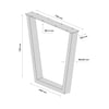 Demirlab Atria Modern Trapez Metal Masa Ayağı (72 cm) - Çift (2 Adet)