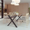 Demirlab Bristol X Metal Masa Ayağı Takımı (2 Adet) | 72 cm | 80x40 mm Profil | Siyah