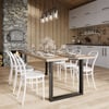Demirlab Oslo U Metal Masa Ayağı Takımı (2 Adet) | 72 cm | 70 cm | 80x40 mm DC01 Çelik | Siyah