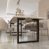 Demirlab Oslo U Metal Masa Ayağı Takımı (2 Adet) | 72 cm | 70 cm | 80x40 mm DC01 Çelik | Siyah