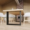 Demirlab Oslo XL Metal Masa Ayağı Takımı (2 Adet) 72 cm | 80 cm | 120x60 Profil | Siyah