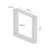 Demirlab Oslo XL Metal Masa Ayağı Takımı (2 Adet) 72 cm | 80 cm | 120x60 Profil | Siyah