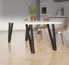 Demirlab Syrma V Metal Sehpa Ayağı 72x40 cm | 60x30 Profil | El İşçiliği | 4'lü Takım | Siyah