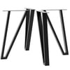 Demirlab Syrma V Metal Sehpa Ayağı 72x40 cm | 60x30 Profil | El İşçiliği | 4'lü Takım | Siyah