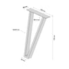 Demirlab Syrma V Metal Sehpa Ayağı 72x40 cm | 60x30 Profil | El İşçiliği | 4'lü Takım | Siyah