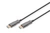 Digitus HDMI Fiber Kablo Altın Uçlu Siyah (30m) 4K