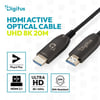 Digitus HDMI Fiber Kablo Altın Uçlu Siyah (20m) 8K