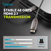 Digitus HDMI Fiber Kablo Altın Uçlu Siyah (20m) 8K