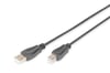 Digitus Yazıcı Kablosu Zırhlı Siyah USB 2.0 (3m)