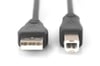 Digitus Yazıcı Kablosu Zırhlı Siyah USB 2.0 (5m)