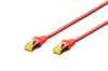 Digitus Zırhlı Patch Kablo Cat6A Kırmızı (1m)