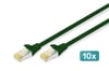Digitus Zırhlı Patch Kablo Cat6A Yeşil (2m)