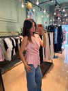 DEGAJE YAKA ASİMETRİK KESİM SATEN BLUZ