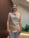 DEGAJE YAKA SATEN BLUZ