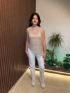 İÇİ ASTARLI PULLU ASİMETRİK BLUZ 