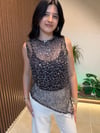 İÇİ ASTARLI PULLU ASİMETRİK BLUZ