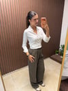 KAHVERENGİ DOUBLE KREP PALAZZO PANTOLON