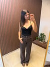 KAHVERENGİ WİDE LEG JEAN