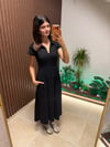 MODAL KUMAAŞ POLO YAKA CEPLİ ELBİSE