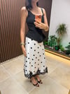 PUANTİYELİ DANTELLİ SATEN ETEK