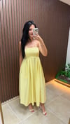 STRAPLEZ PİLELİ CEPLİ ELBİSE