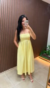 STRAPLEZ PİLELİ CEPLİ ELBİSE