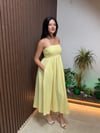 STRAPLEZ PİLELİ CEPLİ ELBİSE