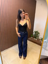 WİDE LEG DARK BLUE JEAN