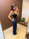 WİDE LEG DARK BLUE JEAN