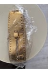 Makaron çanta seti gold