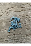 mini puantiyeli fiyonk(25 adet)mavi(2,5 cm)