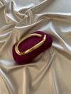 Babil Model Bordo  Süet Abiye El Ve Omuz Çantası 