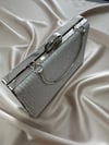 Kadın Gümüş Simli Abiye, Clutch Gece Çantası