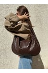 Milano Örgü Desen Kadın Omuz Çantası(En;51 cm*Boy;30 cm)
