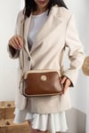 Şık Ve Kullanışlı Yeni Sezon Kadın Çapraz Çanta Yumuşak Deri & Çok Gözlü