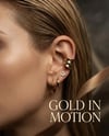 Luna Fine Silver 925 Ayar Gümüş Altın Kaplama Aura Ear Cuff