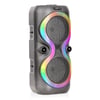 Hepu HP-110 2x6.5” RGB Işıklı Taşınabilir Bluetooth Hoparlör – 15W Güç + Kablolu Mikrofon
