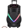 Torima NDR-V12 Siyah Mikrofonlu Kumandalı Rgb Ledli Taşınabilir Tekerlekli Bluetooth Hoparlör