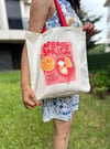 APEROL BASKI KÖRÜKLÜ DUCK KETEN ÇANTA