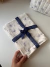 MAVİ TAVŞAN DESENLİ BEBEK BAKIM VE ÇARŞAF SETİ