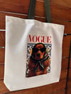 VOGUE KÖPEK BASKI KÖRÜKLÜ DUCK KETEN ÇANTA