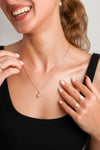 14 Ayar Altın Lab Pırlanta Kolye – Oval Kesim Vintage, 0,23 ct