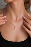 14 Ayar Altın Oval Lab Pırlanta Kolye – 0,36 ct