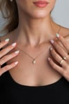 14 Ayar Altın Oval Lab Pırlanta Kolye – 0,36 ct