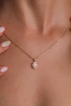 14 Ayar Altın Oval Lab Pırlanta Kolye – 0,36 ct