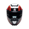 Nukro 937-SV Glossy White Red Black Çene Açılır Kask