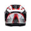 Nukro 937-SV Glossy White Red Black Çene Açılır Kask