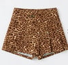Leopar Şort Etek