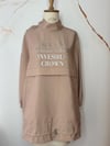 BASKILI ÇITÇIT DETAYLI SWEATSHIRT