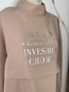 BASKILI ÇITÇIT DETAYLI SWEATSHIRT